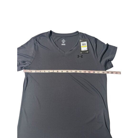 Under Armour Women's V-Neck SS T-Shirt Size Medium Loose Fit 100% Polyester NEW - Picture 9 of 11
